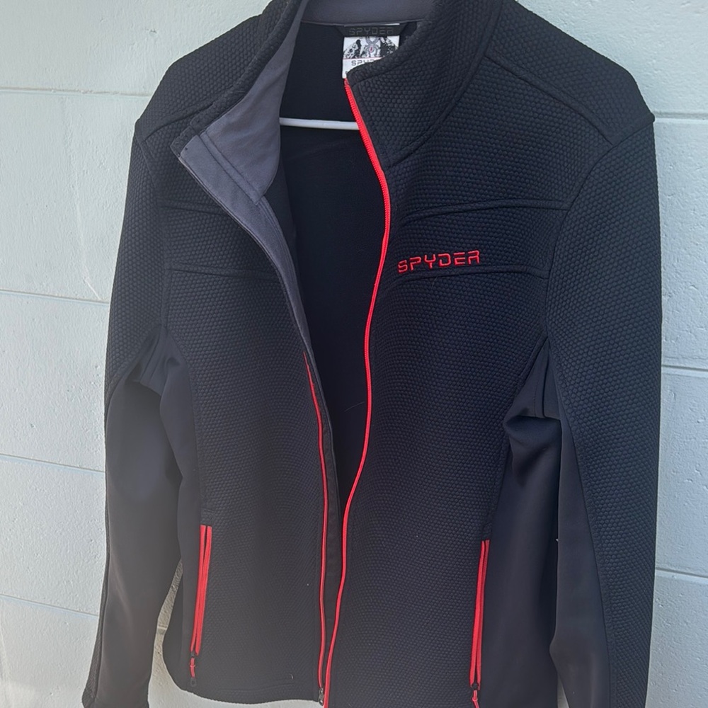Spyder Black Jacket with Red Accents